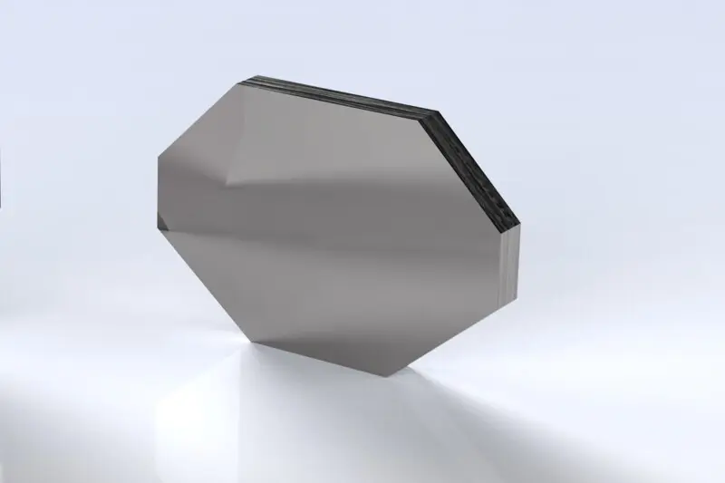 The mirror dimensions should match the desired scan field.
